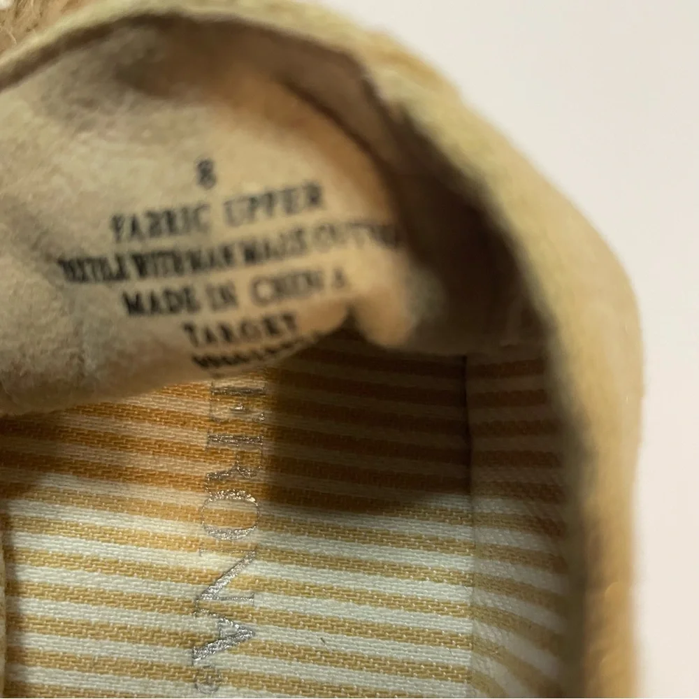 Espadrille Flats Beige Gold Merona Women’s 8